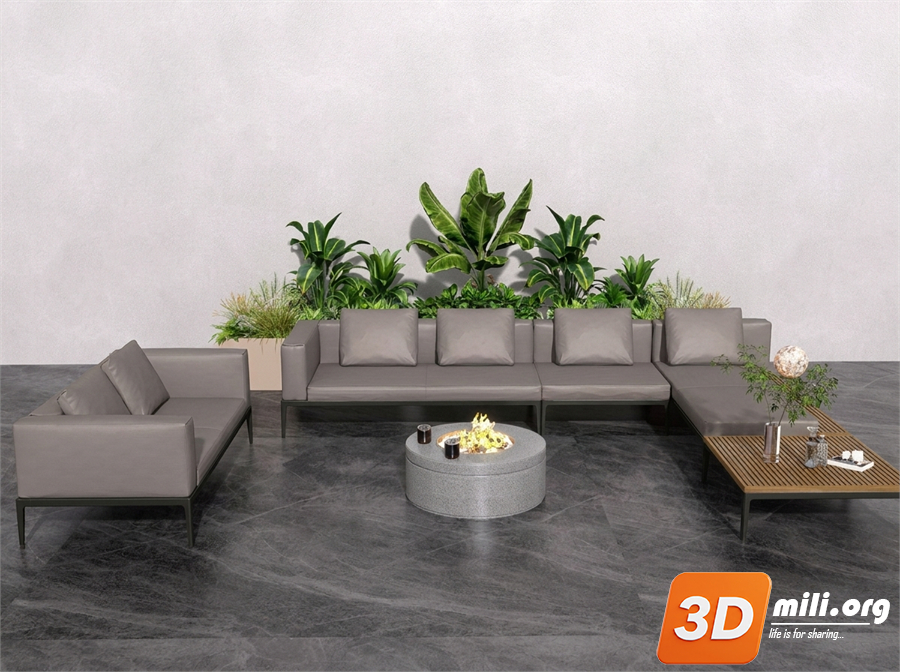 Outdoor Sofa Skp Files